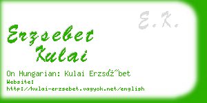 erzsebet kulai business card